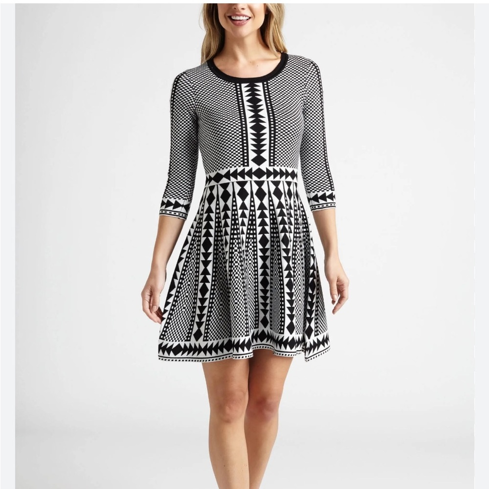 Nina Leonard Fit & Flare Dress